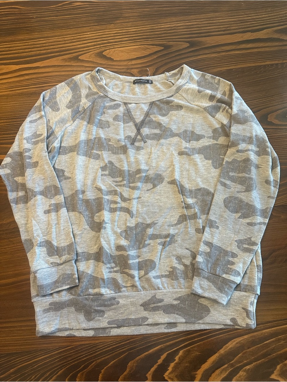 Light Gray Camo Pullover Sweater - staccato